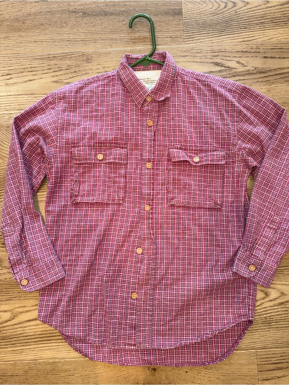 Bugle Boy Red Plaid Button-Down Shirt